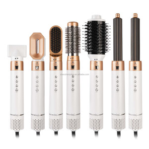 Ensemble de <span class=keywords><strong>brosse</strong></span> sèche-cheveux et de coiffage 7 en 1, outil de coiffage à air chaud pour boucler et lisser les cheveux, sans dommages causés par la chaleur, pour tous les types de cheveux - Product Image 4