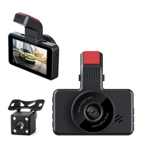 Caméra embarquée HD 1080P à double objectif avant et arrière, enregistreur vidéo de véhicule avec écran IPS