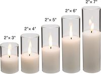Bougies LED sans flamme de haute qualité en gros, décorations de Ramadan, bougies LED en verre acrylique pour mariage et fête