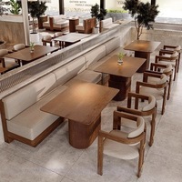 Gewerbliche Qualität Modernes Weißes Holz-Restaurant-Esszimmer-Set Langlebig Pflegeleicht für Hotel-Café-Projekte Großbestellung