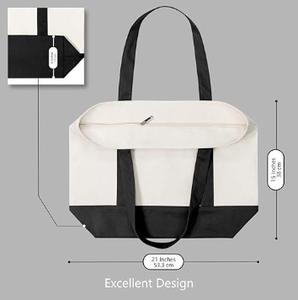 Customizable Heavy-Duty Eco-Friendly Canvas Tote Bag Luxury Reusable Shopping Bags with Personalized Logo for Grocery Carryall - Product Image 3