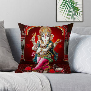 Bouddha Statue Oeuvre Rétro Bouddhiste Décoration Intérieure Taie D'oreiller 45x45cm - Product Image 4