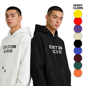 Sweat-shirts à capuche décontractés pour hommes, 100 % coton, de haute qualité, avec logo personnalisé, coupe régulière, poids lourd, unisexe, ODM - Product Image 1
