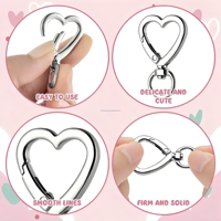 Porte-clés Clip Porte-clés Clip Anneau Alliage de Zinc Printemps Snap Coeur Forme Pivotant Boucle Suspendu Mousqueton Homard Sac Partie Accessoire