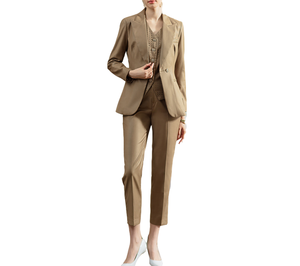 Blouses roses personnalisées trois pièces femmes travail formel OL dames costumes élégants ensembles de pantalons sur mesure pour les femmes - Product Image 4