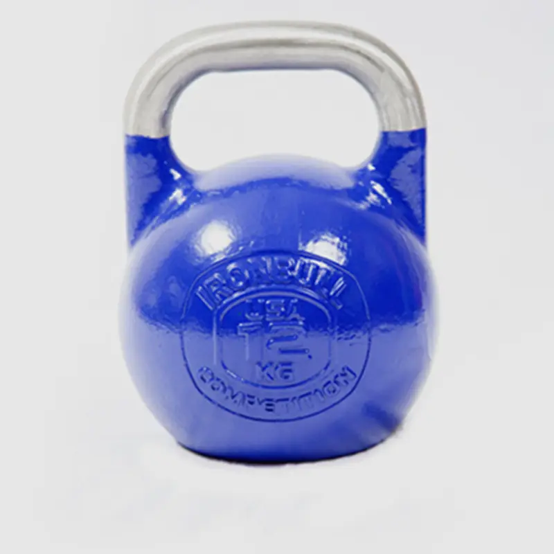 Wedstrijd Stalen Kettlebell Gymtraining Competitieve Kleurrijke Schilderkunst Gewichtheffen Op Maat Logo Ketelbellen