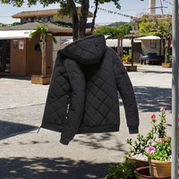 Veste d'hiver pour homme, nouvelle, décontractée, chaude, standard, à capuche, respirante, à carreaux, fermeture éclair, style rétro, imperméable, grande taille, réversible