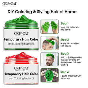 Pâte capillaire de marque privée, 6 couleurs, pour hommes et femmes, teinture temporaire, crème colorante pour cheveux, pommade, cire, produit coiffant jetable - Product Image 2