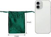 Sacs à cordon en velours vert forêt, petits sacs cadeaux en velours, pochettes à bijoux pour le rangement des bracelets, cadeaux de mariage, faveurs de fête de Noël