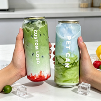 Bouteilles de boisson en PET transparentes de 350 ml/500 ml/700 ml, adaptées aux aliments, rechargeables, pour bière/jus, avec impression sérigraphique, ouverture facile, usage industriel