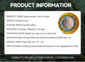 批发价重晶石粉 SG 4.2 重晶石 BaSO4 硫酸钡 400-3000 网目 油田钻探涂料 塑料 医疗影像 - Product Image 4