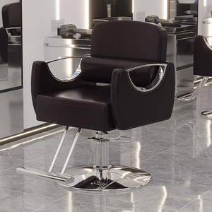 Chaise de barbier professionnelle réglable en cuir synthétique pour coiffeurs, salons, salles de séjour et hôtels - Product Image 2