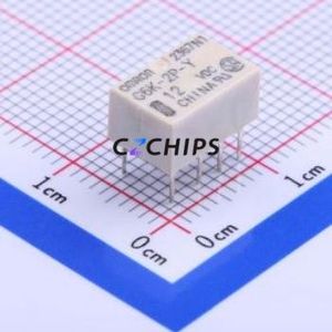 G6K-2P-Y DC12 Signal Relay DIP,6.5x10mm Relay 12V 2 Changeover: 2C (DPDT-Changeover)::: 125V-AC/60V-DC Silver + Gold Plated - Product Image 1