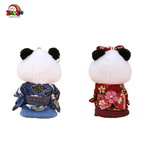 Zaves Plushie Doll Custom 4.75 Inches Seated <strong>Panda</strong> <strong>Plush</strong> Soft Doll Keychain Pendant <strong>Cute</strong> &amp; Small Kimono Accessories - Product Image 5