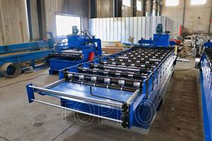 Voll automatische CE/ISO-zertifizierte farb beschichtete Trapez dach blech maschine IBR-Walzen form maschine - Product Image 2