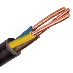 Cable eléctrico de 3 núcleos, 2,5 sq mm, 300V, cable de alimentación de PVC y proveedores de cable de cobre eléctrico