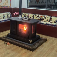 Estufa de Pellets de Madera con Pantalla Táctil WiFi Fangran 150Z, Ecológica, Independiente, Moderna, Chimenea Interior con Control Remoto para la Familia
