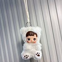 Porte-clés pendentif en peluche personnalisé en vinyle, mignon et adorable, 12 cm, pour les 5-7 ans, décoration de sac à dos, cadeaux pour filles