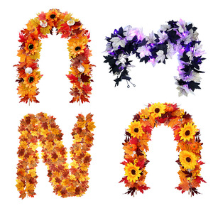 Guirlande lumineuse artificielle en forme de feuilles d'érable, 6 pieds, décorative pour la récolte d'automne, pour la maison, l'intérieur, l'extérieur, la décoration de fête - Product Image 1
