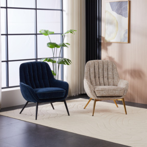 Hiện đại chần kim loại ghế ăn với nhung bọc đồ nội thất nhà cho phòng ăn phòng ngủ phòng khách hoặc nhà văn phòng - Product Image 4