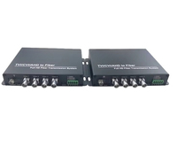 Convertisseur coaxial vers fibre optique 4 canaux 1080P HD AHD CVI TVI CVBS 4-en-1 Fibre monomode 20KM Interface BNC