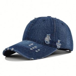 Bsci Manufacturer <b>Summer</b> Outdoor Sports Washed Cloth Baseball Cap Distressted Worn Out Dad <b>Hats</b> Denim Baseball Caps 2024 - Product Image 3