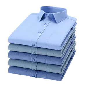 2023 חדש מקורי זכר חולצות מודפס רגיל fit שמלת חולצה ארוך שרוול כותנה פסים אנטי pilling חולצת כפתורים