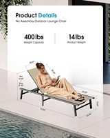 Chaise longue de plage pliable écologique en Teslin, directement de l'usine, pour l'extérieur, lit de plage, chaises longues de patio pour hôtel, vente en gros B2B