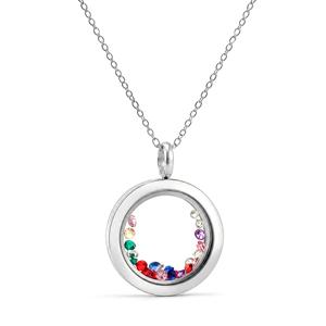 Edelstahl Runde Erinnerungs-Foto Relikthalskette Anhänger Bildkette für Schmuck Damen Herren Geschenk - Product Image 6