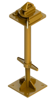 Support de conteneur réglable en hauteur avec base à vis en acier durable, vérin de stabilisation ISO pour les opérations de terminal