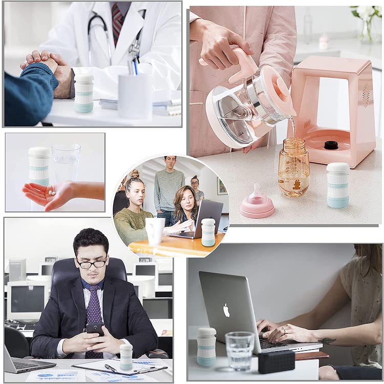 Portable 3 in 1 Powder Tablet Grinder Powder Pill Cutter Outdoor Pill Case Medicine Splitter Box Storage Crusher