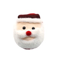 Pantoufles de Noël personnalisées en peluche du Père Noël, pantoufles rouges du Père Noël en peluche pas chères, pantoufles du Père Noël en peluche moelleuses et personnalisées