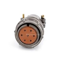 Conector de Aviación para Todo Clima Serie 2PM-27, 7 Posiciones, Hembra, Recto, Sin Blindaje, 2PM27K7QB2