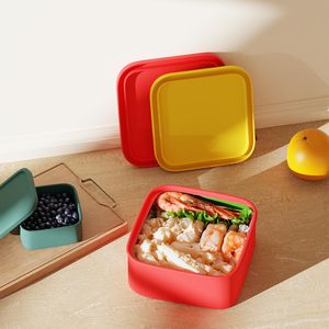 Ensemble de 4 boîtes à lunch en silicone sans BPA |   Contenants alimentaires compatibles micro-ondes et lave-vaisselle (400ml-2200ml) - Product Image 2