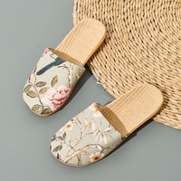Chaussons d'intérieur en mélange de lin respirant et rafraîchissant pour l'été, résistants aux odeurs, légers, pour la personnalisation en petites séries
