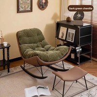 Fauteuil à bascule Wowo, nouveau fauteuil de relaxation, chaise à bascule pour balcon, fauteuil à bascule individuel convertible en lit ou inclinable, fauteuil à bascule de repos pour salon