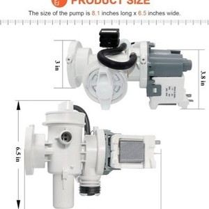 Ensemble de pompe de vidange Samsung DC96-01585L 120V, pièce de machine à laver électrique en plastique - Product Image 3