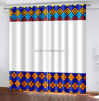 Habesha personnalisé éthiopien traditionnel Design fenêtre voilages Saba et Telet imperméable rideau 3D imprimé rideau de luxe
