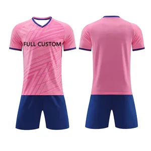Football jersey high quality full custom soccer jersey manufacturer wholesale pink sublimation soccer jersey for men