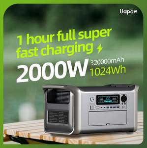 Station d'alimentation portable 1800W 1024Wh Lifepo4 Générateur solaire UPS de secours <span class=keywords><strong>pour</strong></span> la maison, les urgences, le <span class=keywords><strong>camping</strong></span> en plein air - Product Image 2
