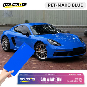 Película Autoadhesiva Azul Tiburón para Carrocería e Interiores de Automóviles, Película Premium que Cambia de Color y Resistente a Arañazos - Product Image 1