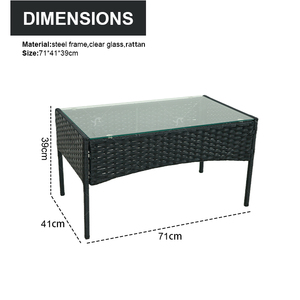 Steel Rattan 4 Pieces Outdoor <strong>Furniture</strong> Sales Set Courtyard Garden Patio Rattan Sofa Outdoor Rattan <strong>Furniture</strong> - Product Image 5