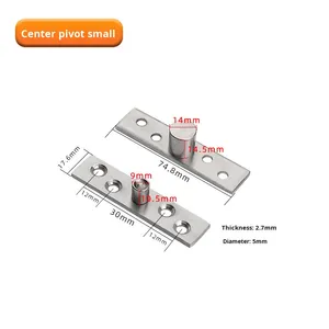 Charnière de porte invisible rotative à 360 degrés Heaven Earth en acier inoxydable, charnière supérieure et inférieure en bois pour salle de bain - Product Image 5