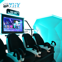 YHY Parc à thème VR intérieur, Cinéma de réalité virtuelle 9D, Chaise de mouvement spatiale à 4 places à monnayeur, Équipement de cinéma VR commercial