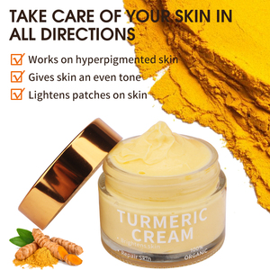 Crème <span class=keywords><strong>Visage</strong></span> au Curcuma Hydratante Anti-Rides Éclaircissante Anti-Acné Anti-Taches Foncées à la Vitamine C <span class=keywords><strong>Naturelle</strong></span>, Marque Blanche - Product Image 2