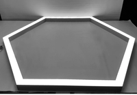 Panneaux LED hexagonaux intelligents modernes pour scène, éclairage de plafond hexagonal RGB, éclairage de garage hexagonal, éclairage LED hexagonal sans cadre