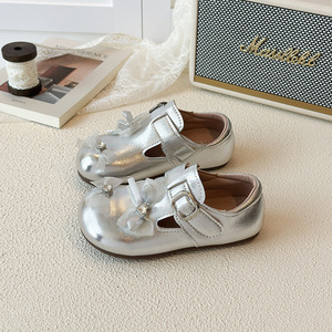 Nouvelles chaussures élégantes pour enfants, style mocassins, nouvelle mode princesse, semelle extérieure en caoutchouc souple, chaussures en cuir PU pour bébés filles - Product Image 2