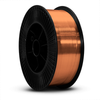 Fil de soudage MIG CO2 ER70S-6, 1,2 mm, 15 kg, sans revêtement, brillant, en cuivre