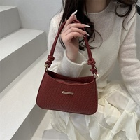 Bolso de Hombro Cruzado Pequeño de PU con Cremallera Única para Mujer, Estilo Coreano, Sencillo, Casual y Texturizado, Novedad 2026