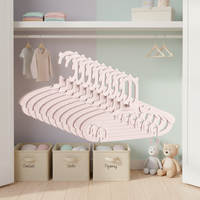 Cintres multifonctions rétractables en plastique PP Lavinia avec crochets pour bébés et enfants, pour le rangement à la maison et dans la chambre